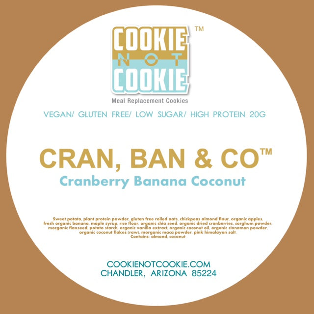 CRAN, BAN & CO – Cranberry Banana Coconut Meal Replacement Cookie