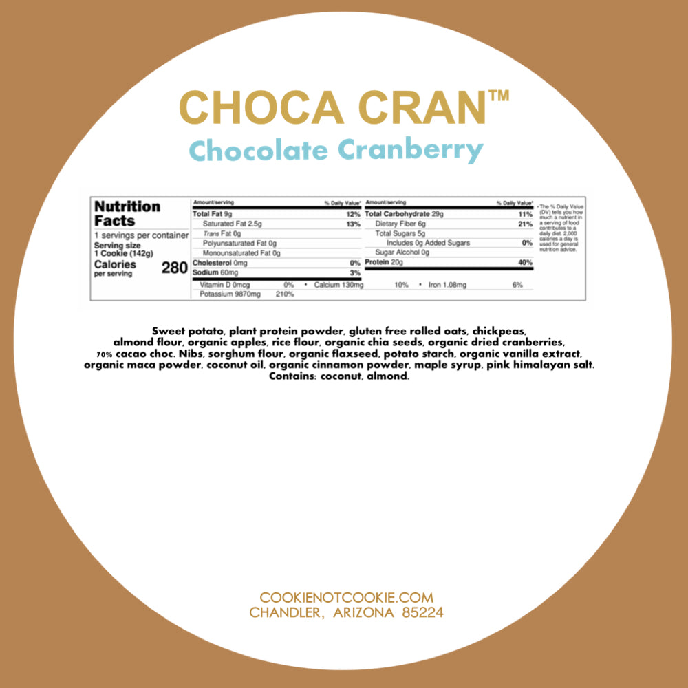 CHOCA CRAN – Chocolate Cranberry Meal Replacement Cookie